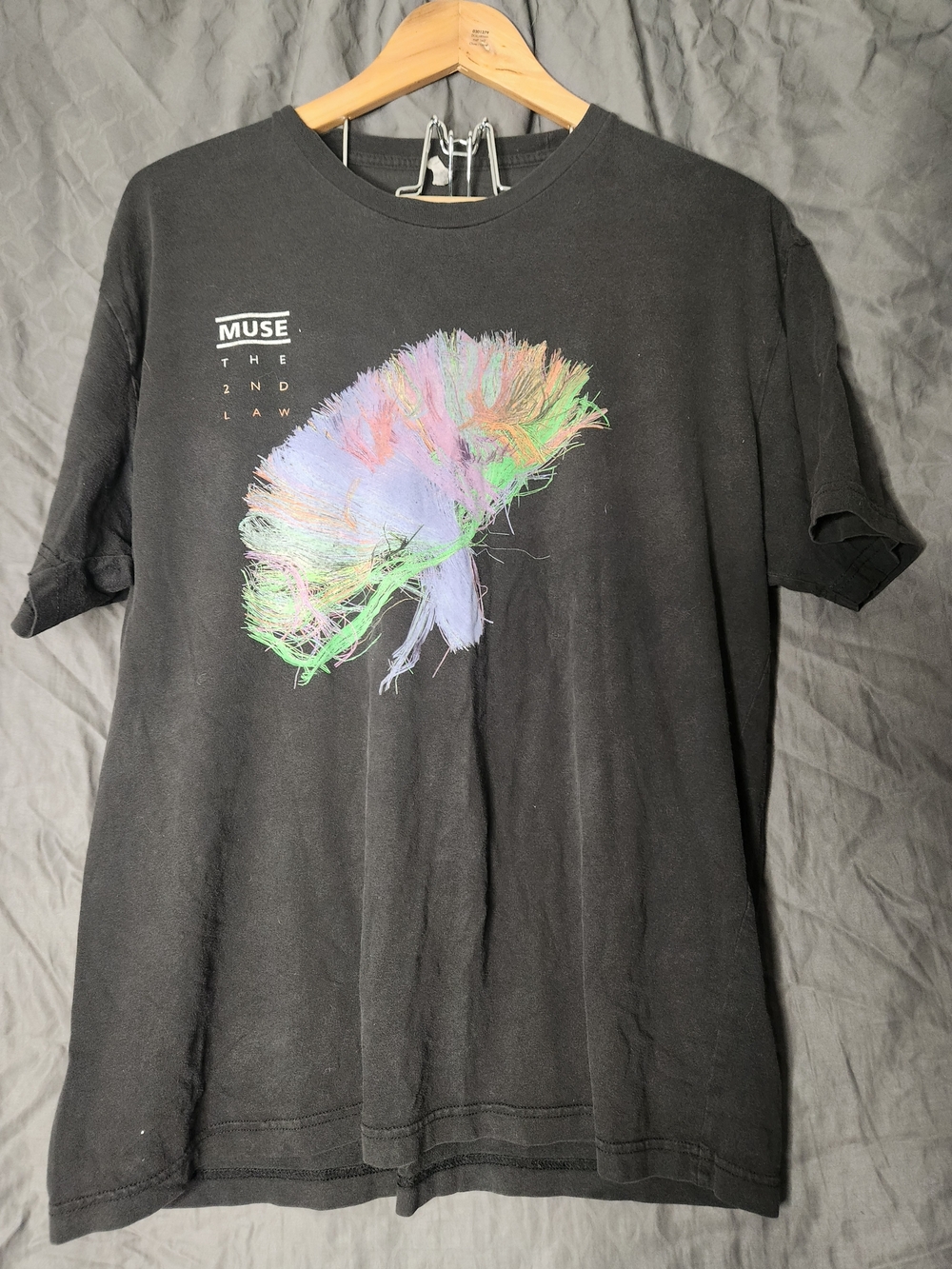 Muse Black Short-Sleeve Tee with Pastel Brain Graphic
